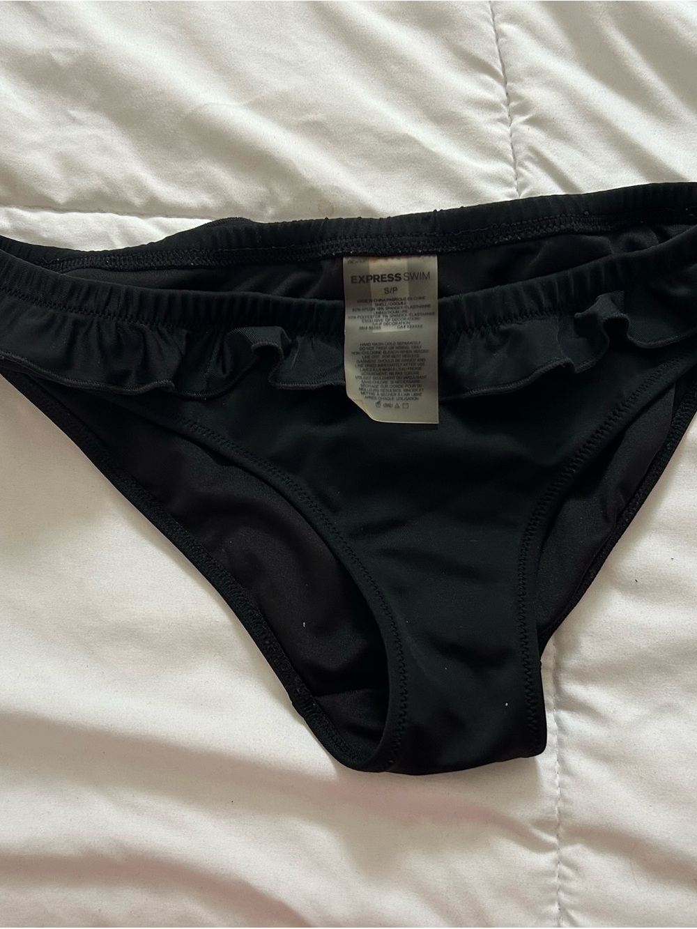 Express Black Ruffle Bikini Bottom - Picture 4 of 4